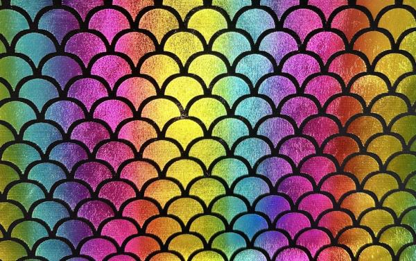 Folienjersey Wellen in Bunt